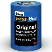 ScotchBlue Original Multi-Surface Painters Tape, Blue, 0.94 inches x 60 yards, 6 Rolls