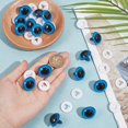 thumbnail image 3 of 1box 50Sets Dodger Blue Resin Craft Eyes 24mm Half Round Cartoon Eyes with Plastic Spacer Cute Safety Eyes for Plush Animal Doll Puppet, 3 of 9