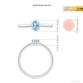 thumbnail image 4 of Angara Natural 0.4 Ct. Aquamarine Solitaire Ring in 14K White Gold for Women (Ring Size: 11.5), 4 of 9