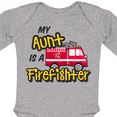 thumbnail image 4 of Inktastic My Aunt is a Firefighter with Fire Truck Boys or Girls Long Sleeve Baby Bodysuit, 4 of 5