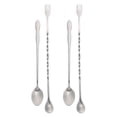 thumbnail image 1 of GOOHOCHY 4pcs Café de acero inoxidable con agitación de la cuchara Postre cucharas de mango largo Spoons, 1 of 8