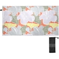 thumbnail image 2 of DreamtimesPurple Flowers Microfiber Quick Drying Beach Towel with a Carrying Bag Absorbent and Sand Free Towel for Kids Teens Adults Travel Gym Camping Pool Yoga Outdoor and Picnic, 2 of 7