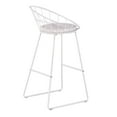 thumbnail image 4 of Nordic Metal Modern Bar Stool Bar in White, Set of 2, 4 of 9