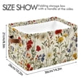 thumbnail image 4 of Yayeee Canvas Storage Basket with Handles for Shelves Fabric Bins Closet Organizer, Beige Floral, 4 of 8