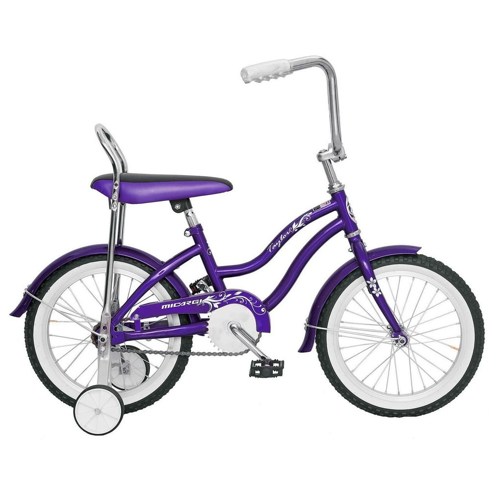 Micargi Taylor Girls' Purple 16inch Bike with Training Wheels