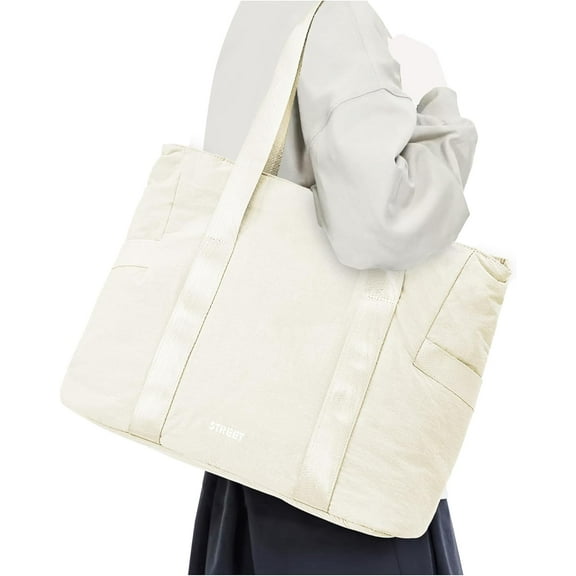 Tote Bag For Women Gym Bag Large Shoulder Bag Purses For Women Men Travel Tote Bags With Zipper Laptop Bag 15.6 Inch