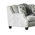 thumbnail image 3 of Benjara Fabric Upholstered Wooden Loveseat with Sloped Armrest, Gray, 3 of 3