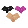thumbnail image 1 of Boxer Secret Treasure para Dama Diseño con Encaje Varios Colores 3 Piezas Talla M, 1 of 4