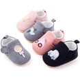 thumbnail image 2 of Newborn Infant Baby Boys Girls Cute Cartoon Slipper Soft Non Skid Sole Slip On House Animal Indoor Sock Shoes Crib Moccasins for New Walkers, 2 of 7