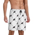 thumbnail image 2 of Kdxio Black Rabbit Print Mens Shorts, Breathable Lounge Sleepwear Set with Elastic Waistband and Pockets-X-Large, 2 of 6