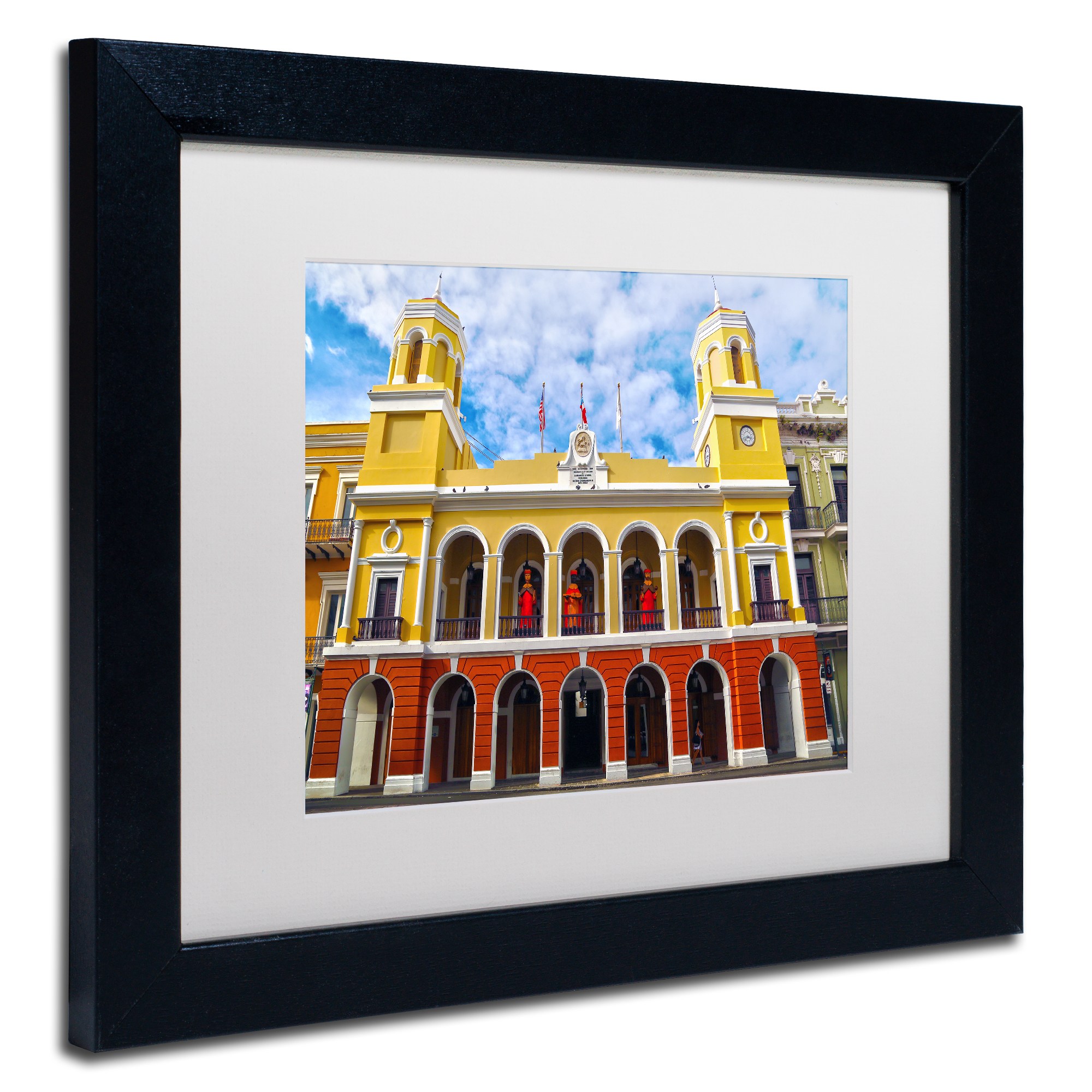 Trademark Fine Art "Alcaldia de San Juan" Canvas Art by CATeyes, White Matte, Black Frame