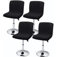thumbnail image 2 of Bar Stool Cover Set of Waterproof Scandinavian Square Brown Swivel Bar Stool Cover with Backrest Industrial Bar Stool Cover Universal Short Stretch Cover, 2 of 5