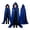 Blue, variant on REDARER Kids Hooded Cloak Classic Cape with Front Tie for Halloween Party Trick or Treat Stage Performance Cosplay Fancy Dress Outfit,75