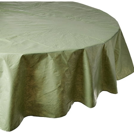 Royal Bath Solid Color Vinyl Tablecloth With Polyester Flannel Backing ...