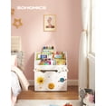 thumbnail image 2 of SONGMICS - Organizador de Juguetes, librero para niños con 3 estantes, Caja de Almacenamiento extraíble con Ruedas, para habitación de niños y Sala de Juegos, Tema Espacial, UGKR41WT, 2 of 8