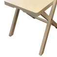 thumbnail image 4 of 34 Inch Folding Chair, High Quality Metal Frame and Angled Legs, Beige- Saltoro Sherpi, 4 of 5