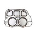 thumbnail image 4 of Innobaby Assiette de Bus en Acier Inoxydable avec Couvercle Sectionnel, Plateau Divisé Résistant aux Fuites, Forme Amusante Inventée par Maman pour Bébés, Tout-Petits et Enfants, Assiette Sans BPA, Orang, 4 of 4