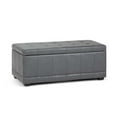 thumbnail image 1 of Simpli Home Banc Westchester en Simili Cuir Gris Pierre, 1 of 7