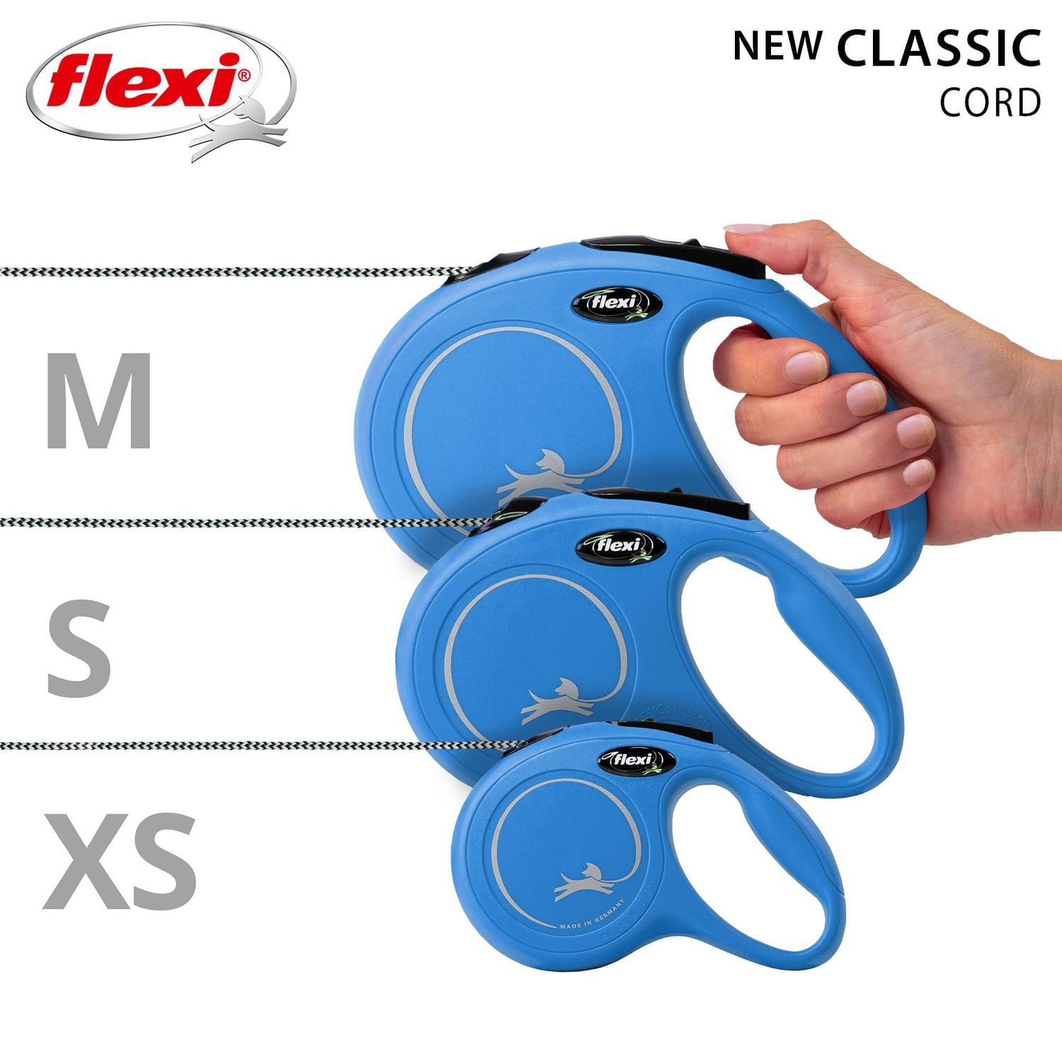 Flexi New Classic Cord Retractable Dog Leash 5m/16ft