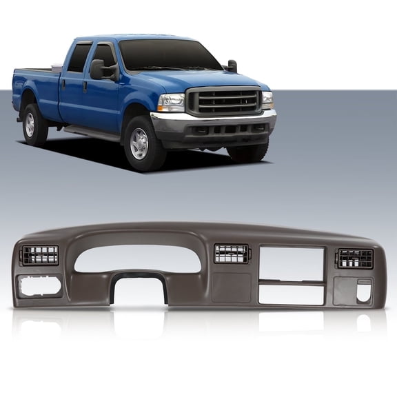PIT66 Dash Bezel Radio Cluster Trim Panel Tan W/o Hole Fit for 1999-2004 Ford F250 F350 Super Duty Brown