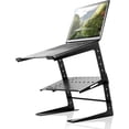 thumbnail image 1 of Soporte Ajustable para Laptop Pyle, Elevador de 16 cm a 27.6 cm para Monitor o Escritorio de Computadora con Estante de Almacenamiento y Alineación de Altura para DJ, PC, Gaming, Casa u Oficina, 1 of 7