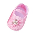 thumbnail image 3 of Otqutp Little Kid Solid Color Shoes Baby Shoes With Hair Band Fashion Soft Soled Toddler Shoes Dress Flower Princess Shoes, 3 of 6
