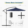 thumbnail image 2 of CHYVARY 10ft Outdoor Round Offset Umbrella Patio Cantilever Outside Hanging Umbrella for Deck, Poolside and Patio, Navy Blue, 2 of 8