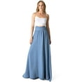thumbnail image 4 of Vibrant MIU Womens Multi-Way Convertible Chambray Denim Maxi Dress (Medium Denim, L), 4 of 7