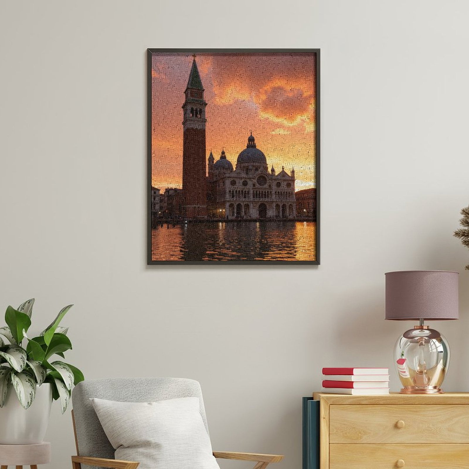 Paint By Numbers Kit for Adults Beginner - Sunset Over Historic Architecture DIY Canvas Painting Kits for Adults, Frameless Paint By Number for Adults for Home Wall Decor 16x20 Inch