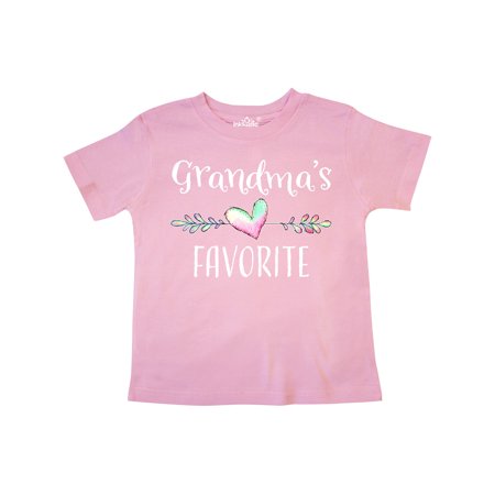 

Inktastic Grandmas Favorite- Heart Grandchild Gift Toddler Boy or Toddler Girl T-Shirt