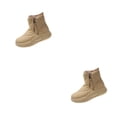 thumbnail image 3 of Qarigey Estilo de invierno con estas botas de nieve a media pantorrilla para mujer Botas de nieve con cremallera lateral y punta redonda para Type5 NO5, 3 of 6