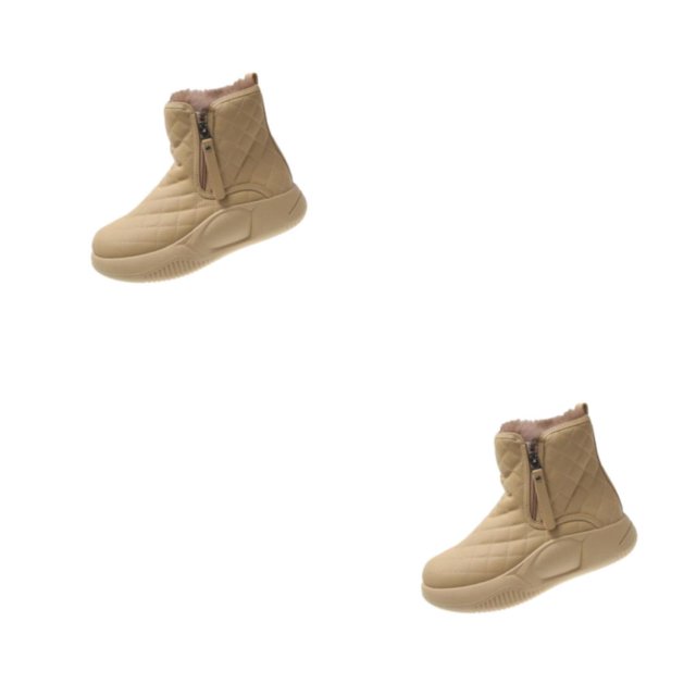 Guardurnaity Botas de invierno antideslizantes con suela de goma duradera para mujer Las botas de invierno antideslizantes se caracterizan Caqui 35 yardas 2Conjunto