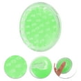 thumbnail image 3 of Unique Bargains 1 Pc Handle Hair Shampoo Brush for Head Massage 3.46"x3.03"x2.76" Clear Green, 3 of 6