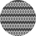 thumbnail image 1 of Ahgly Company Machine Washable Indoor Round Transitional Dark Gray Black Area Rugs, 5' Round, 1 of 7