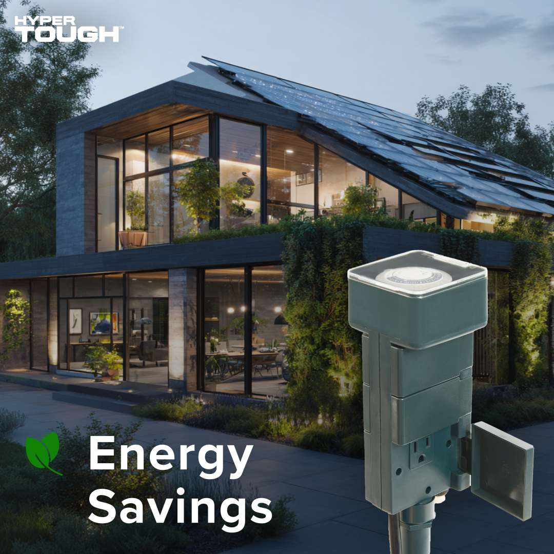Hyper Tough Stake Timer with 6 Grounded Outlets, Green photo 4