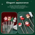 thumbnail image 3 of Navidad Juego de Cubiertos Navideños de 4 Piezas Elegantes Cucharas de Café Navideñas Juego de Tenedores para Bar Café Cocina Decoración de Mesa Regalo Plata, 3 of 8