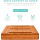 thumbnail image 3 of Songqin Large Outdoor Wooden Sand Box for Kids, Sandbox with Cover, Bench Seats Support up to 220 lbs, Bottom Liner for Drainage, Cedar Wood - Brown, 3 of 7