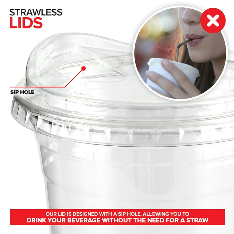 12 oz plastic cup with lid Flexi Grip 12 oz Round Frosted Plastic Cup - 3 1/4