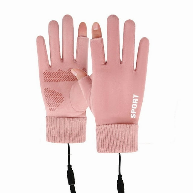 LSLJS Gants de Cyclisme Extérieurs Gants Chauffants USB Plus Velours Chauds Gants de Cyclisme Charge Conduite Couvertures Non Fonctionnelles