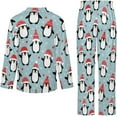 thumbnail image 5 of Top-kevin Pajama Sets for Womens Koalas Kangaroos Hedgehogs Hat Loose Button Down Long Sleeve Shirts And Pants Set, 5 of 12