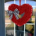 thumbnail image 5 of Valentine's Day Heart Wreath, Fabric Door Decoration - Romantic Wall Hanging Holiday Arrangement for Home Wedding, 5 of 9