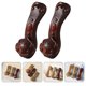 thumbnail image 5 of 2 colgantes de madera con forma de ruyi chino, llavero de madera con forma de ruyi, 5 of 7