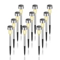 thumbnail image 1 of Luces solares GIGALUMI impermeables de acero inoxidable, paquete de 12, 1 of 7