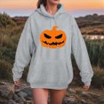 thumbnail image 4 of Towmus Women Cute Pattern Hoodie Girl Halloween Pumpkin Face Personalized Cartoon Sweatshirt Long Sleeve Harajuku Streetwear, 4 of 6