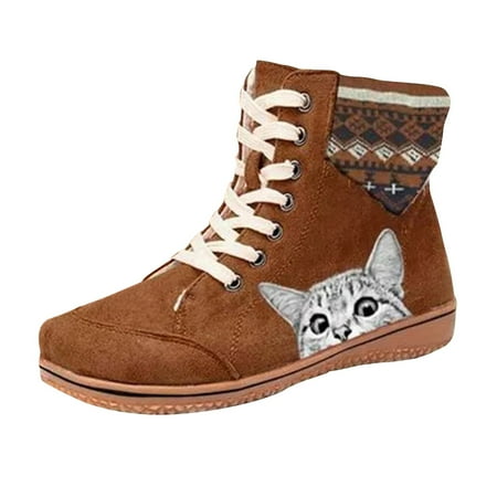 

Poatren Fashion Women s Shoes Thick-soled Colorblock Wedges Short Boots
