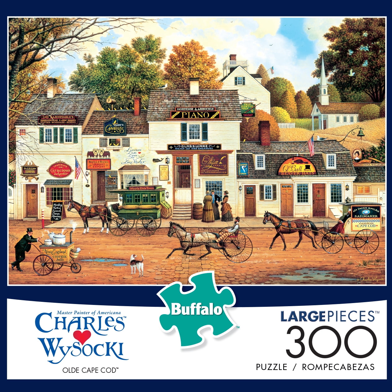 Brand New Charles Wysocki 300 Piece Puzzle “Olde Cape Cod” 