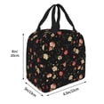 thumbnail image 3 of Lsque Red White Flowers Pattern Lunch Bag Women/Men Insulated Lunch Box,Small Leakproof Cooler Food Lunch Containers Reusable High Capacity Lunch Tote Bags, 3 of 6