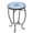 Blue Oean, variant on Hassch 14" Round End Table, Outdoor Side Table with Metal Frame for Porch Patio Balcony, Blue Hawaii