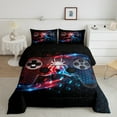 thumbnail image 2 of Castle Fairy Children Teens Adults Abstract Honeycomb Gamepads Full Size Comforter Sets 3-Piece,Gothic Spider Game Controller Bedding Comforter Set,Gradient Hexagon Lightweight Bedding Sets, 2 of 8