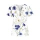 thumbnail image 4 of ICHUANYI ClearanceWomen's Fashion V-neck Print Casual Loose Short Sleeve Top Short Sleeve V-neck Top/Shirt(White, XL) ICHUANYI WER20232080501083, 4 of 5